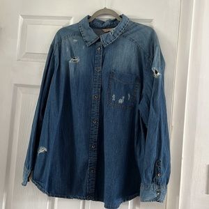 Highway Jeans Denim Shirt Plus Size 3x - Never worn